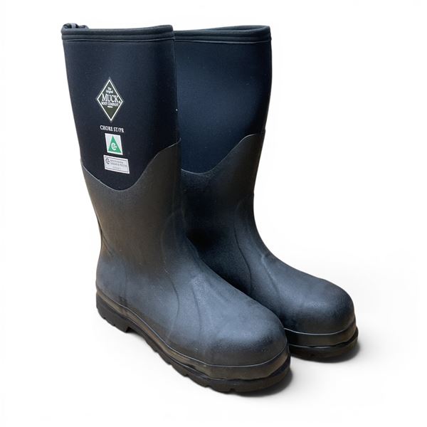 Muck Chore Grade 1 All Conditions Safety Work Boot, Men's Size 12, Women's Size 13, Black