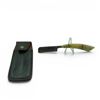 Image 1 : 3.25" Folding Damascus Blade Razor with Leather Pouch