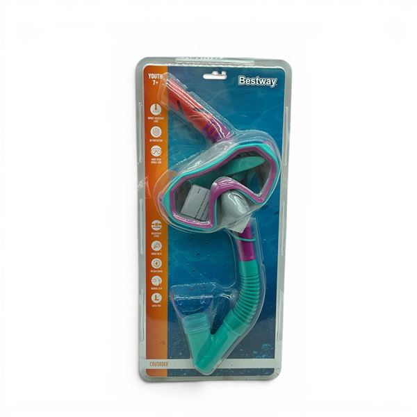 Bestway Crusader Youth 7+ Swim Mask and Snorkel Set, New
