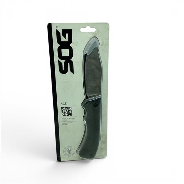 SOG ACE 3.8" Fixed Blade Knife with Sheath, New