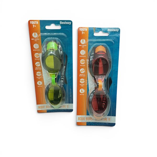 Bestway Aqua Burst Essential II Youth 7+ Goggles X 2 Qty, New