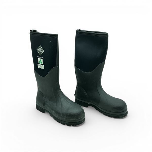 Muck Chore Grade 1 All Conditions Safety Work Boots Men's Size 9, Women's Size 10, Black
