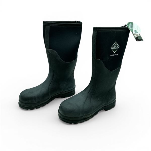 Muck Chore Grade 1 All Conditions Safety Work Boots Men's Size 12, Women's Size 13, Black