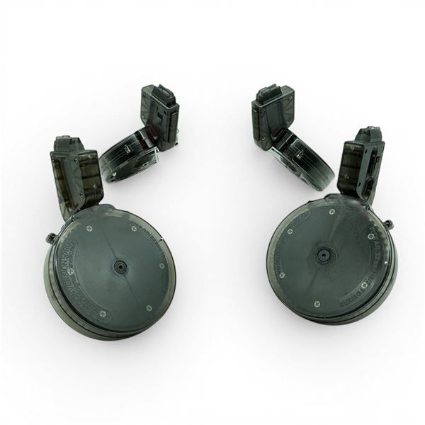 Black Dog Machine Puma AR-15/ AR-22 22 LR Conversion Drum Magazine Pinned to 10 Rounds X 4 Qty