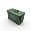 Image 1 : Metal 50 Cal M1A1 Ammo Can, ODG, 11" X 7" X 6"