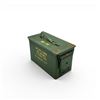 Image 1 : Metal 50 Cal M1A1 Ammo Can, ODG, 11" X 7" X 6"