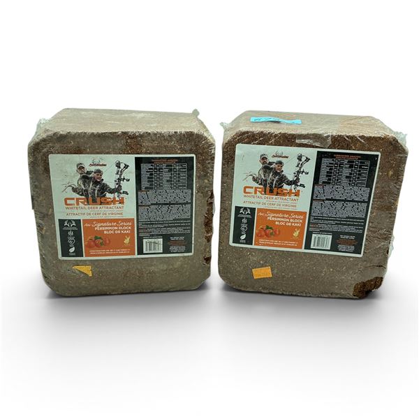 Ani Logics Signature Series 'Crush' Whitetail Deer Attractant in Persimmon, Approx 20 Lb Block X 2