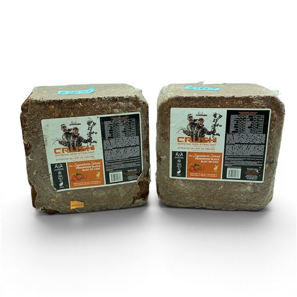 Ani Logics Signature Series 'Crush' Whitetail Deer Attractant in Persimmon, Approx 20 Lb Block X 2