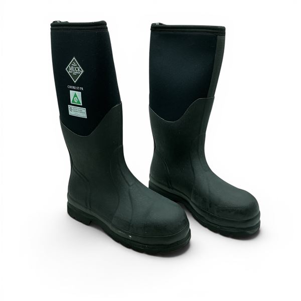 Muck Chore Grade 1 All Conditions Safety Work Boot, Men's Size 9, Women's Size 10, Black