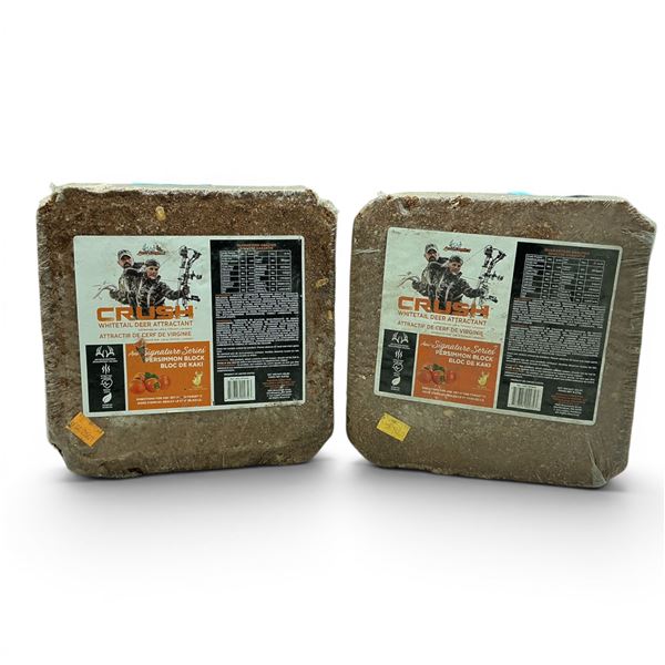 Ani Logics Signature Series 'Crush' Whitetail Deer Attractant in Persimmon Approx 20 lb Block X 2
