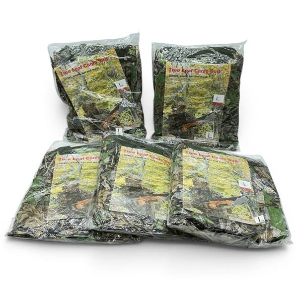 Tree Leaf Camo Suit Includes Jacket, Pants, Mask and Hat Size Large X 5
