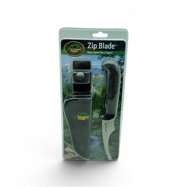Outdoor Edge Zip Blade Game Knife with Belt Sheath, New