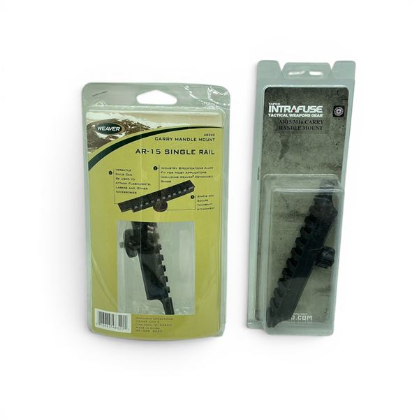 Weaver AR15 Single Rail Carry Handle Mount and Tapco Intrafuse AR15/ M16 Carry Handle Mount