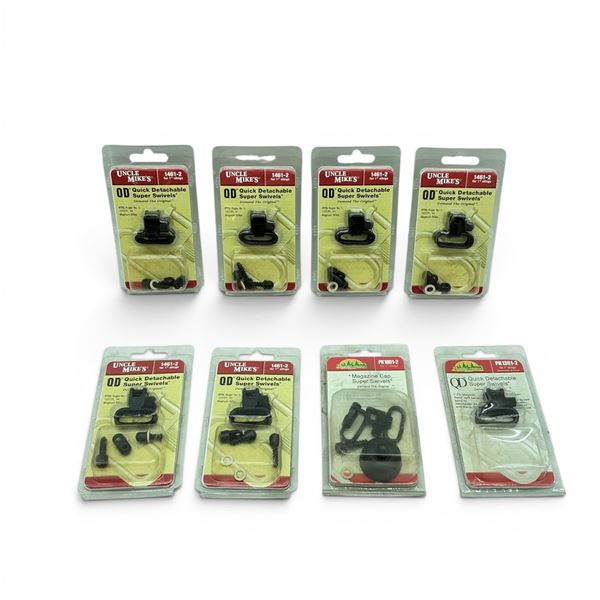 Assorted Parkland Quick Detachable Swivels X 7 Qty and Parkland Magazine Cap Super Swivels