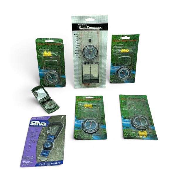 Assorted Compasses X 6 Qty