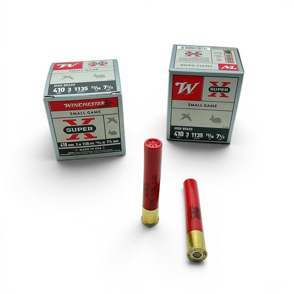 Winchester Super X 410 Gauge 3" #7.5 Ammunition, 50 Rounds