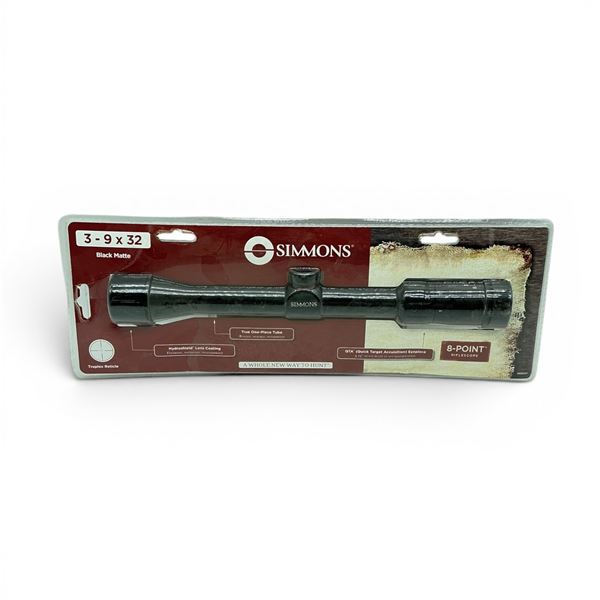 Simmons 3 - 9X 32 mm 8 Point Rifle Scope with Truplex Reticle