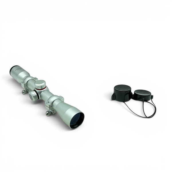 Simmons Blazer 4 X 32 mm Scope with Truplex Reticle, Silver with Rings