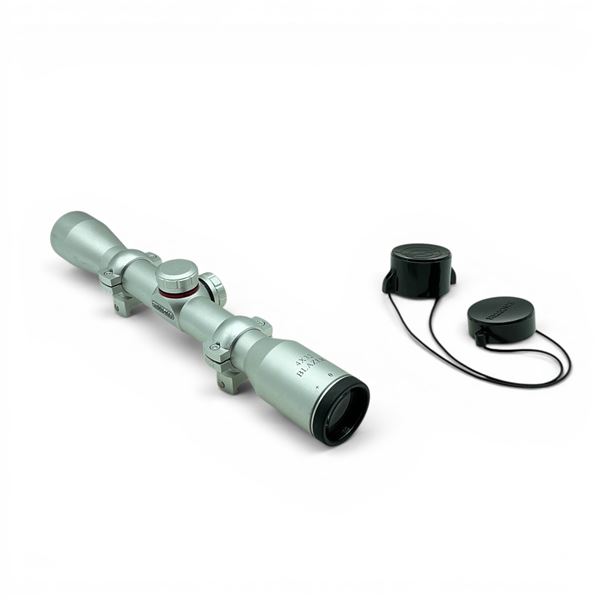 Simmons Blazer 4 X 32 mm Rifle Scope with Truplex Reticle, Silver with Rings