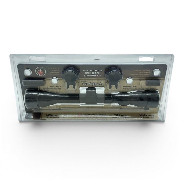 Thompson Center 3 - 9X 40 mm Muzzleloader Rifle Scope and Mount Kit with Plex Reticle