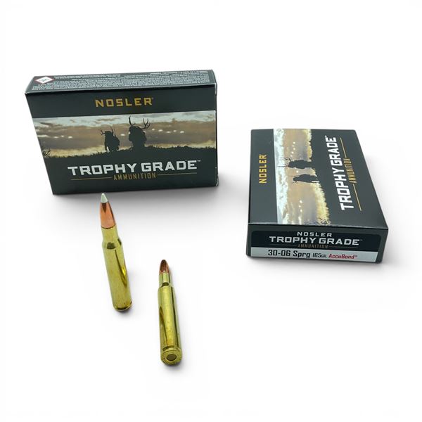 Nosler Trophy Grade 30-06 Sprg 165 Grain AccuBond Ammunition, 40 Rounds