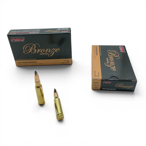 PMC Bronze 308 Winchester 150 Grain PSP Ammunition, 40 Rounds