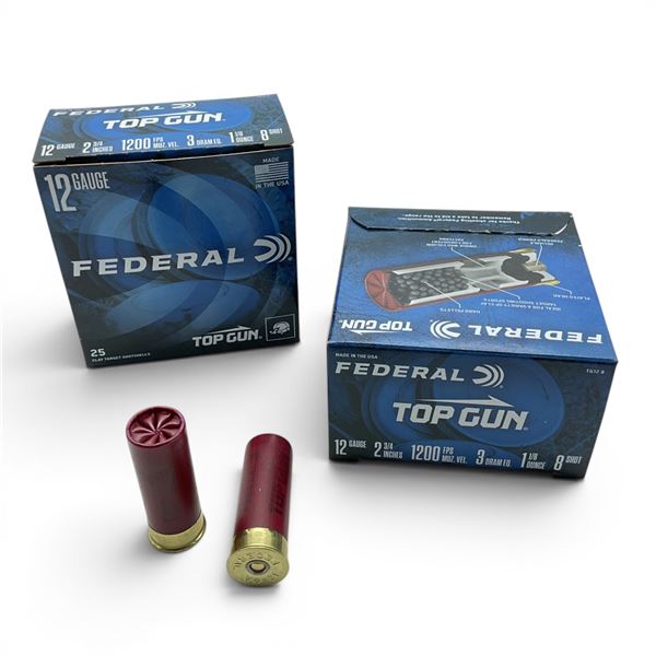 Federal Top Gun 12 Gauge 2 3/4" #8 Ammunition, 50 Rounds