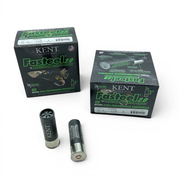 Kent Fasteel 2.0 12 Gauge 3" #4 Ammunition, 50 Rounds