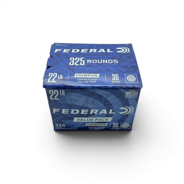 Federal Champion 22LR 36 Grain CPHP Ammunition, 325 Rounds