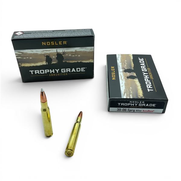 Nosler Trophy 30-06 SPRG 165 Grain Accubond Ammunition, 40 Rounds