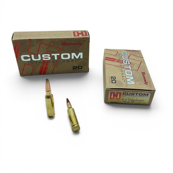 Hornady Custom 6.5 Creedmoor 140 Grain SP Ammunition, 40 Rounds