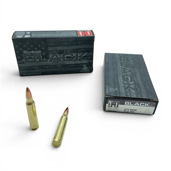 Hornady Black 223 Rem 62 Grain FMJ Ammunition, 40 Rounds