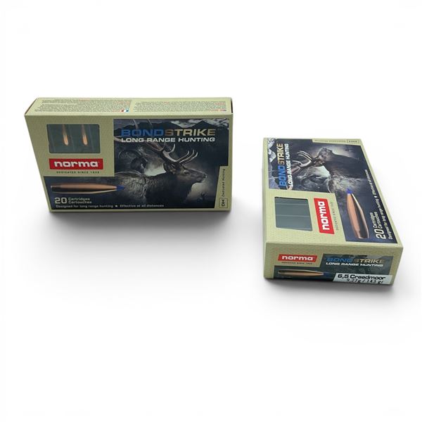 Norma Bondstrike 6.5 Creedmoor 143 Grain Aerodynamic Polymer Tip Ammunition, 40 Rounds