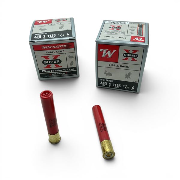 Winchester Super X 410 Gauge 3" #6 Shot Ammunition, 50 Rounds