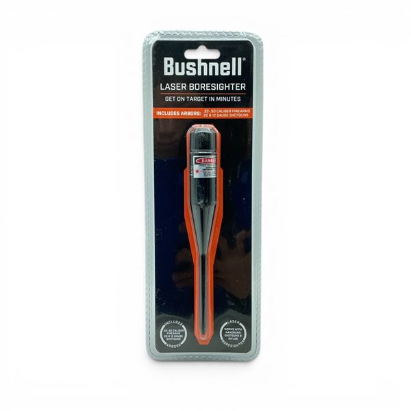 Bushnell Laser Boresighter, Includes Arbors for 12 Ga, 20 Ga and .22 - .50 Caliber, New