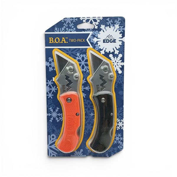 Outdoor Edge B.O.A. Two Pack Folding Knife Set, New