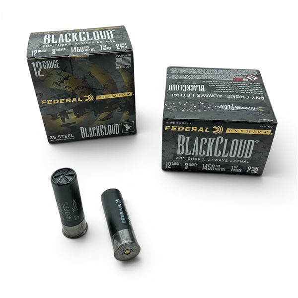 Federal Premium Black Cloud 12 Gauge 3" #2 Shot Ammunition, 50 Rounds