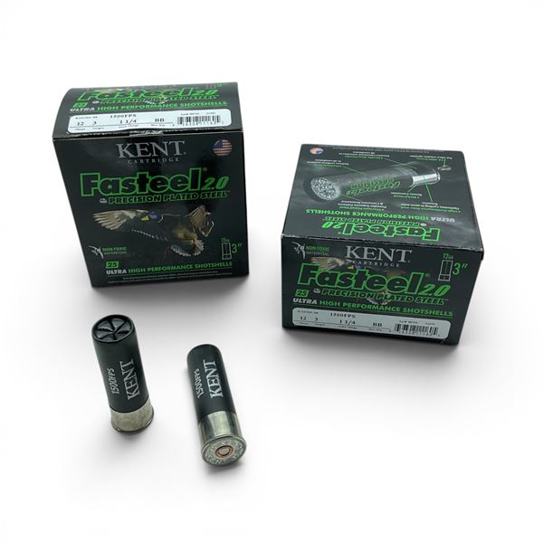 Kent Fasteel 2.0 12 Gauge 3" BB Shot Ammunition, 50 Rounds