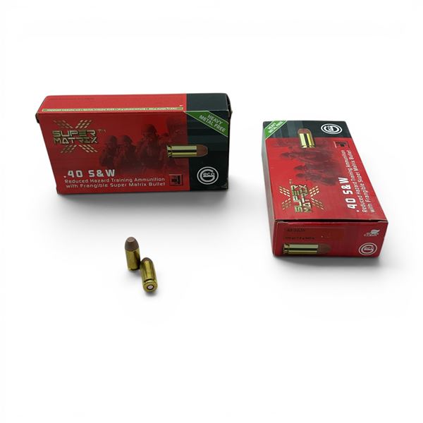 Geco Super Matrix X 40 S&W 120 Grain RHTA Ammunition, 100 Rounds
