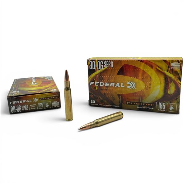 Federal Fusion 30-06 SPRG 165 Grain Bonded SP Ammunition, 40 Rounds