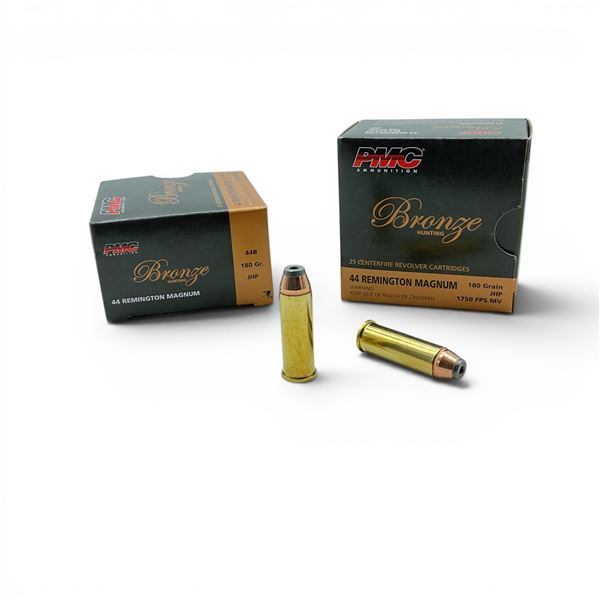 PMC Bronze 44 Remington Magnum 180 Grain JHP Ammunition, 50 Round