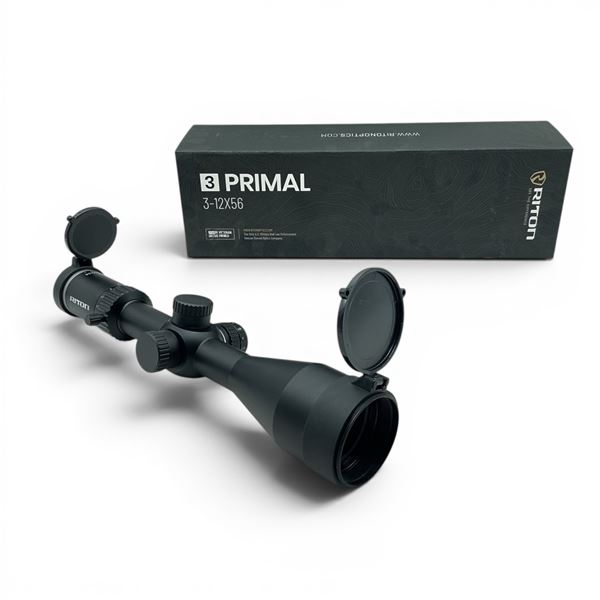 Riton 3 Primal 3 - 12X 56mm SFP Illuminated Rifle Scope With RDH Reticle