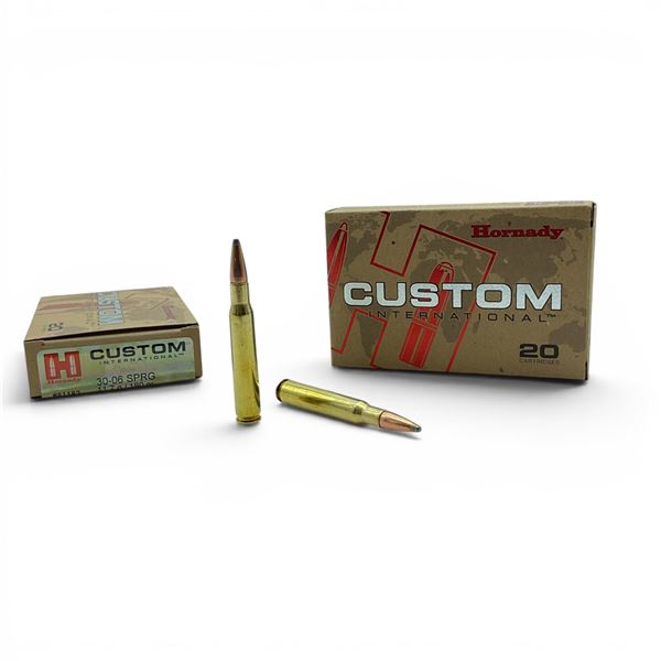 Hornady Custom 30-06 SPRG 180 Grain Ammunition, 40 Rounds