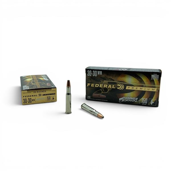 Federal Premium 30-30 Win 150 Grain HammerDown Ammunition, 40 Rounds