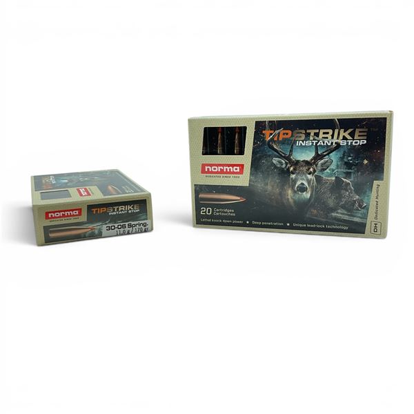 Norma Tipstrike 30-06 Springfield 170 Grain Polymer Tip Ammunition, 40 Rounds