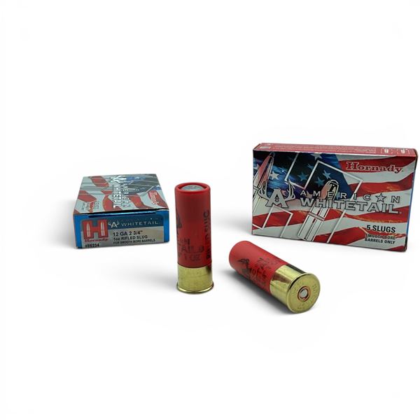 Hornady American Whitetail 12 Gauge 2 3/4" Rifled Slug Ammunition, 10 Rounds