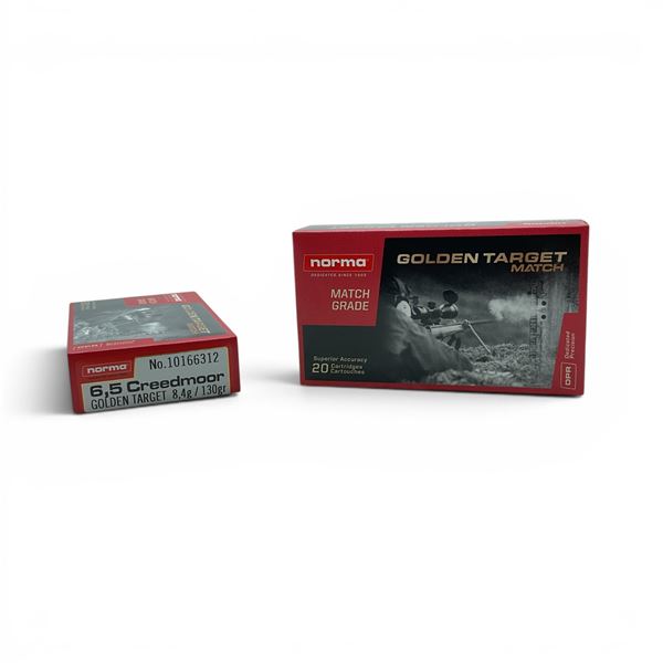 Norma Match Grade 6.5 Creedmoor 130 Grain GTX (BT) Ammunition, 40 Rounds