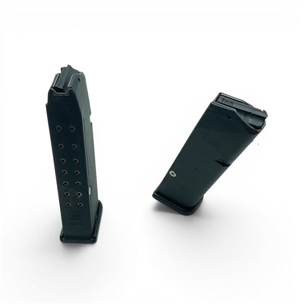 Glock Polymer 9mm Pinned To 10 Round Pistol Magazine X2