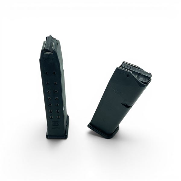 Glock Polymer 9mm Pinned To 10 Round Pistol Magazine X2