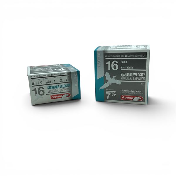 Aguila Standard Velocity 16 Gauge 2 3/4" #7.5 Shot Ammunition, 50 Rounds